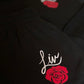 “Black Handwritten Rose” Sweatsuit